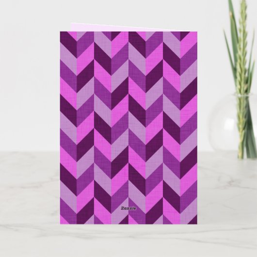 visgraatpatroon in paarse kaart (Achterkant)