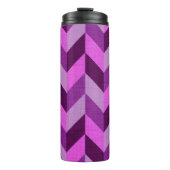 visgraatpatroon in paarse thermosbeker (Voorkant)