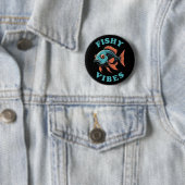 Visgrappen - Grappige Vis Ronde Button 5,7 Cm (In situ)