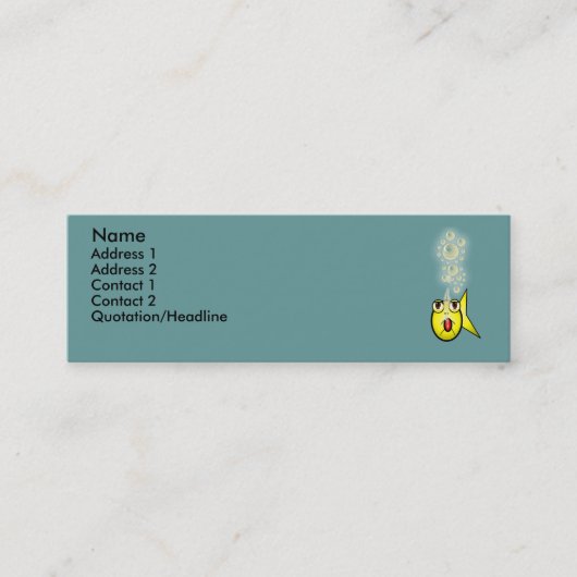 vishandel mini visitekaartje (Voorkant)