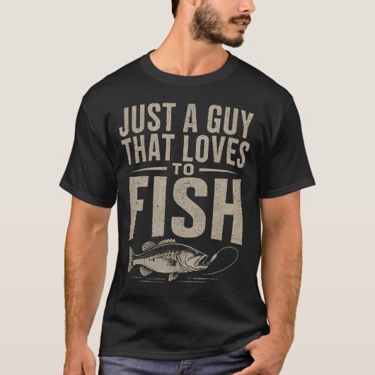 Vishemd voor mannen t-shirt (Voorkant)