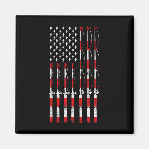 Vishengel Amerikaanse Vlag Patriottische Visserij Magneet