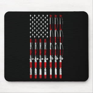 Vishengel Amerikaanse Vlag Patriottische Visuitrus Muismat