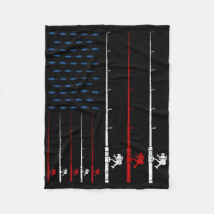 Vishengels Amerikaanse Vlag Fleece Deken