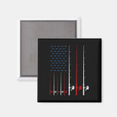 Vishengels Amerikaanse Vlag Magneet (Voorkant / Achterkant)