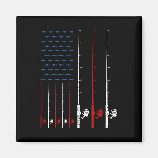 Vishengels Amerikaanse Vlag Magneet (Voorkant)