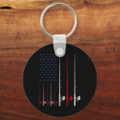 Vishengels Amerikaanse Vlag Sleutelhanger (Voorkant)