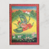 Vishnu en Lakshmi rijden Garuda, de grote Briefkaart (Voorkant)