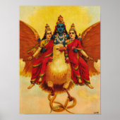 Vishnu, Garuda, Vahana door Raja Ravi Varma Poster (Voorkant)