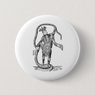 Vishnu in de 8e avatar ronde button 5,7 cm