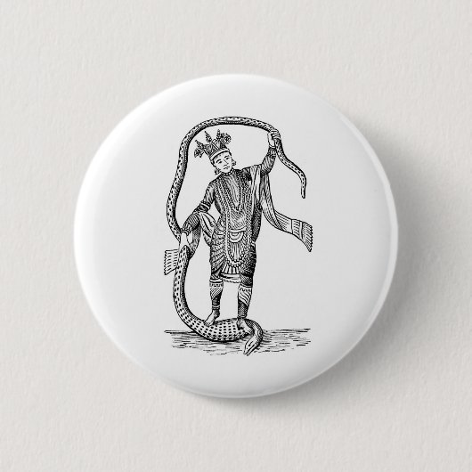 Vishnu in de 8e avatar ronde button 5,7 cm (Voorkant)