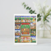 Vishnu in het midden van zijn tien avatars, Jaipur Briefkaart (Staand voorkant)