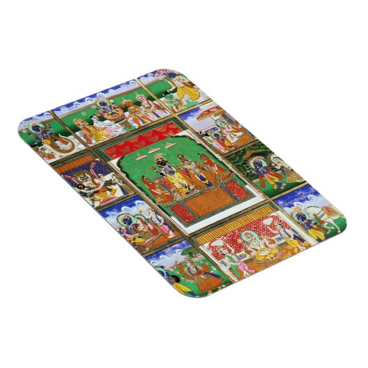 Vishnu in het midden van zijn tien avatars, Jaipur Magneet (Rechterzijde)