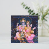 Vishnu & Lakshmi Card, Uitnodiging, Groet Kaart (Staand voorkant)