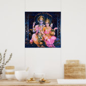Vishnu & Lakshmi Poster (Keuken)