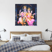 Vishnu & Lakshmi - Wrapped Canvas Afdruk (Insitu (Slaapkamer))