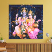 Vishnu & Lakshmi - Wrapped Canvas Afdruk (Insitu (Woonkamer))