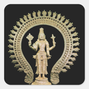 Vishnu, Late Chola Vierkante Sticker