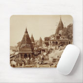 Vishnu Pud en Andere tempels, Benares (foto sepia) Muismat (Met muis)