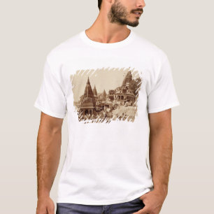 Vishnu Pud en Andere tempels, Benares (foto sepia) T-shirt