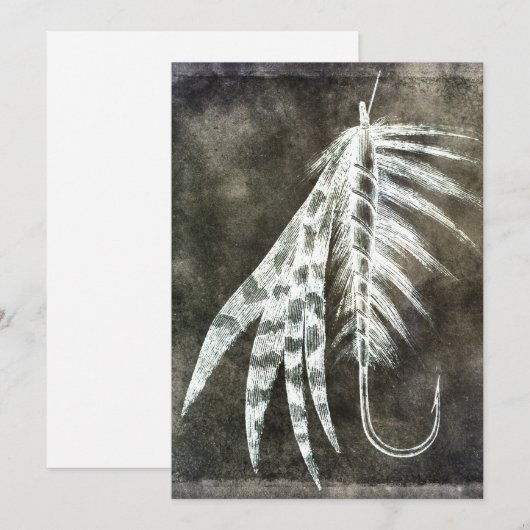 Vishook - Vliegende vissen - Bruin Kaart (Voorkant / Achterkant)