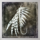 Vishook - Vliegende vissen - Bruin Poster (Voorkant)