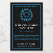 Vishuddha Keelchakra Kaarslabel Voedselcontainer Etiket (Enkel label)