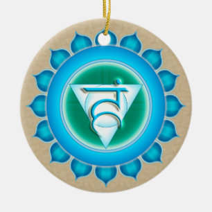 Vishuddha of Throat the 5th Chakra Keramisch Ornament