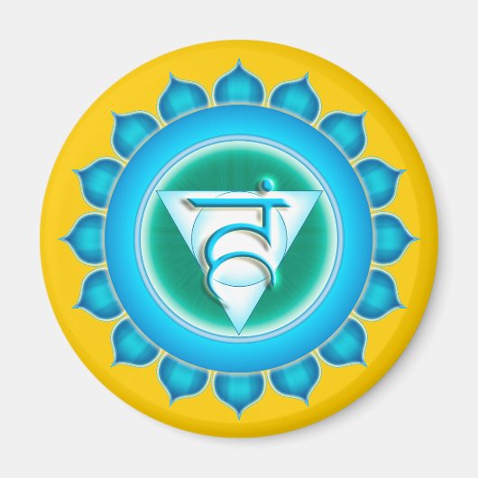 Vishuddha of Throat the 5th Chakra Magneet (Voorkant)