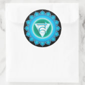 Vishuddha of Throat the 5th Chakra Ronde Sticker (Tas)