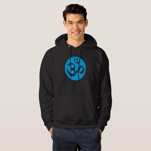Vishuddha om chakra symbool voor yoga hoodie (Voorkant volledig)