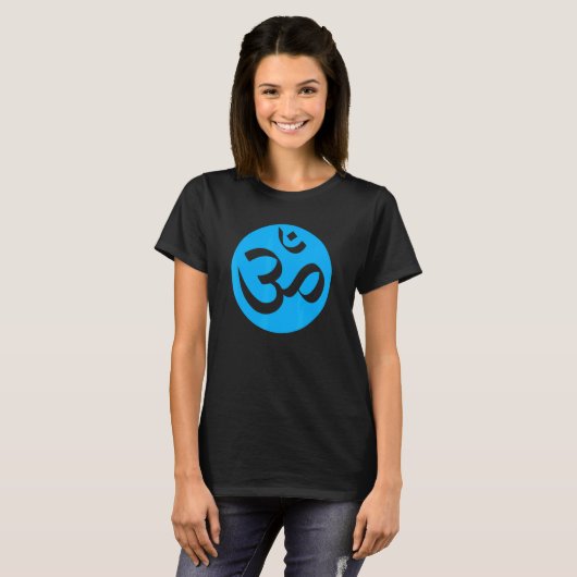 Vishuddha om chakra symbool voor yoga t-shirt (Voorkant volledig)