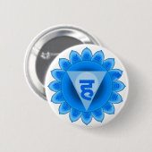 Vishuddha The Throat Chakra Ronde Button 5,7 Cm (Voorkant /achterkant)