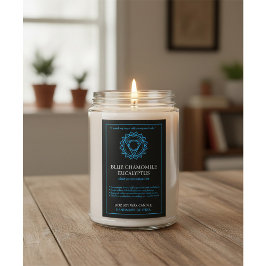 Vishuddha Throat Chakra Candle Label Voedselcontainer Etiket