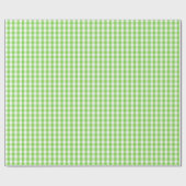 Vishy Geruit Gentle Pastel Green White Plaid Cadeaupapier (Vlak)