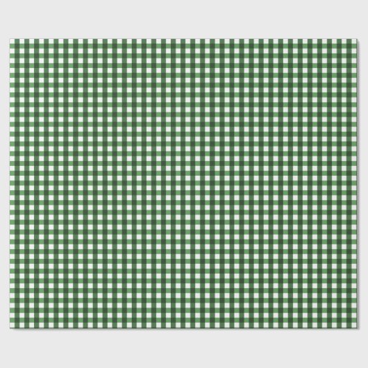 Vishy Geruit Groen Wit Plaid Cadeaupapier (Vlak)