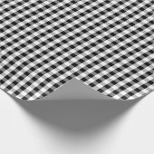 Vishy Geruit Zwart Grijs Wit Plaid Cadeaupapier (Hoek)