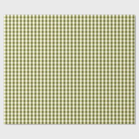 Vishy Geruite Spring Green White Plaid Cadeaupapier (Vlak)
