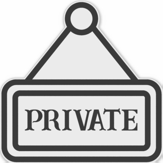 Visible Private Indicator Sticker (Voorkant)