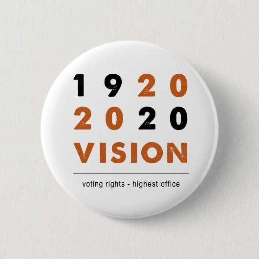 Visie 2020 in Pin Ronde Button 5,7 Cm (Voorkant)