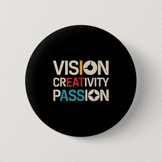 Visie Creativiteit Pion Grappige Grafisch Ontwerpe Ronde Button 5,7 Cm (Voorkant)