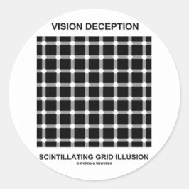 Visie-deceptatie-scintillatiefrasterverlichting Ronde Sticker
