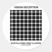 Visie-deceptatie-scintillatiefrasterverlichting Ronde Sticker (Voorkant)