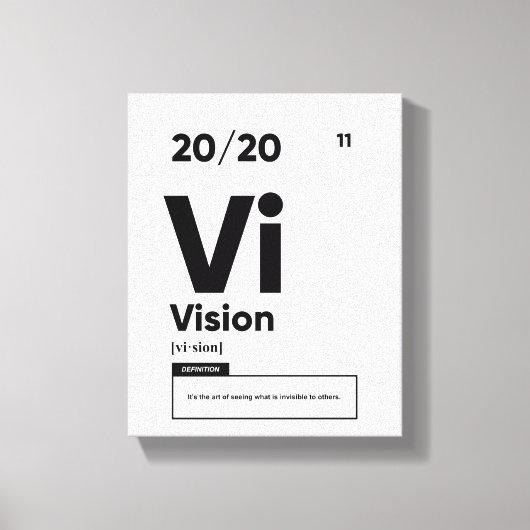Visie Definitie | Motiverende Muurkunst Canvas Afdruk (Voorkant)