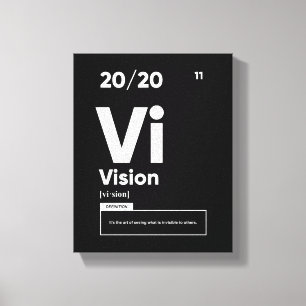 Visie Definitie   Motiverende Poster Canvas Afdruk