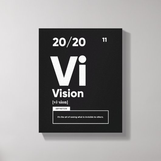 Visie Definitie | Motiverende Poster Canvas Afdruk (Voorkant)