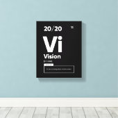 Visie Definitie | Motiverende Poster Canvas Afdruk (Insitu (Houten vloer))