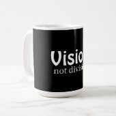 Visie, geen verdeeldheid koffiemok (Voorkant links)