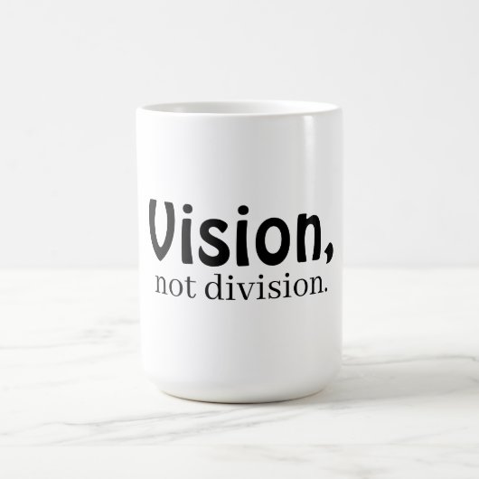 Visie, geen witte deling koffiemok (Center)