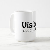 Visie, geen witte deling koffiemok (Voorkant links)
